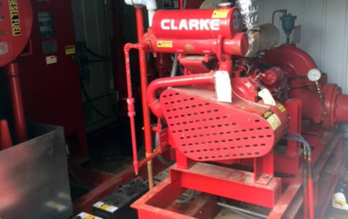 Diesel Fire Pump that we test annually for a residential complex