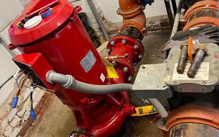 Verticle Fire pump inspection boston ma